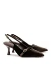 Larroude Ines Velvet Pump In Black