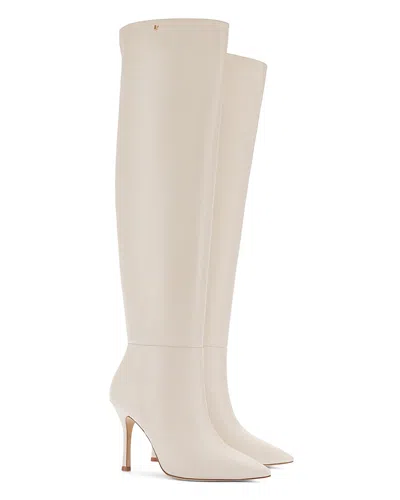 Larroude Women's Kate Over The Knee Boots In White