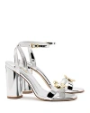 Larroude Women's Maizie Strappy High Heel Sandals In Silver