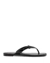 Larroude Mary Kate Flat Sandal Black In Black