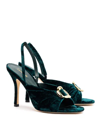 Larroude Women's Mayfair Slingback Sandals In Jungle
