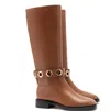 Larroude Milan Flat Boot In Brown