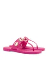 Larroude Women's Milan Grommet Thong Sandals In Pink