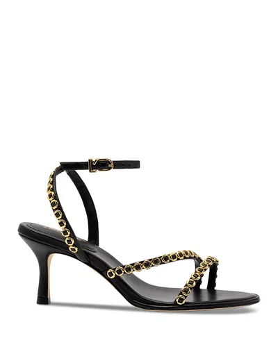Larroude Women's Milanina Mini Mid Heel Sandals In Black