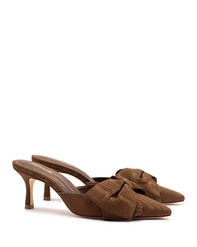 Larroude Women's Mini Pointed Pumps In Cinnamon