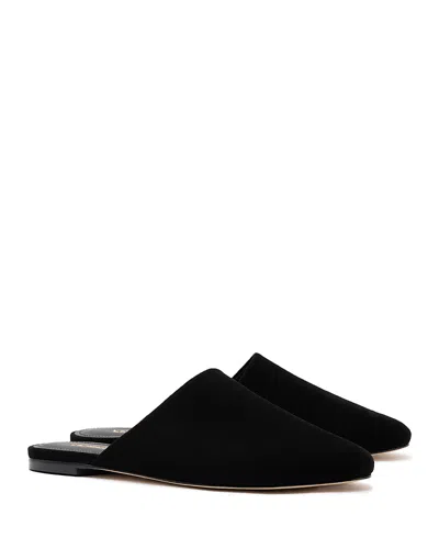 Larroude Women's Venice Flat Mules In Black