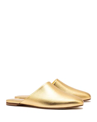 Larroude Women's Venice Flat Mules In Gold