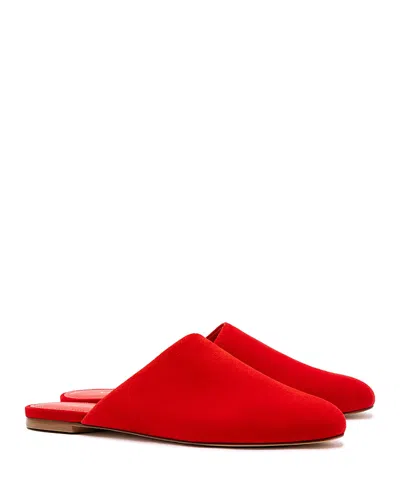 Larroude Women's Venice Flat Mules In Red