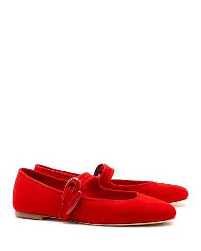 Larroude Women's Verona Flats In Scarlet