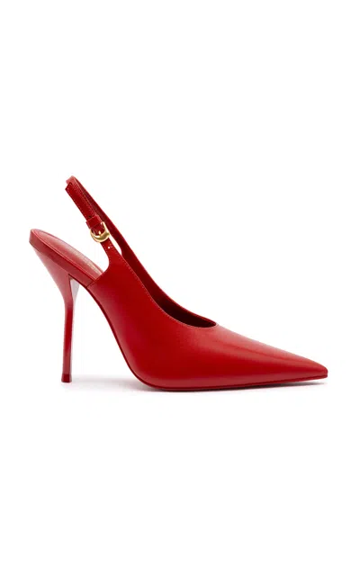 Larroude X Altuzarra Leather Pumps In Blood Red