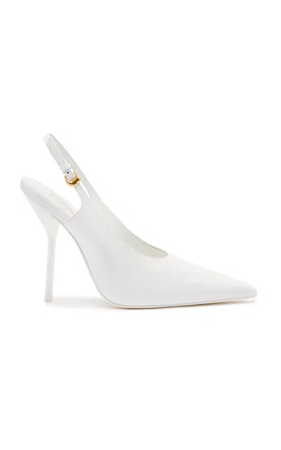 Larroude X Altuzarra Leather Pumps In White