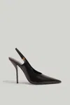 Larroude X Altuzarra Exclusive Leather Slingback Pumps In Black