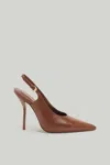 Larroude X Altuzarra Leather Pumps In Burnt