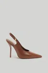 Larroude X Altuzarra Leather Pumps In Burnt