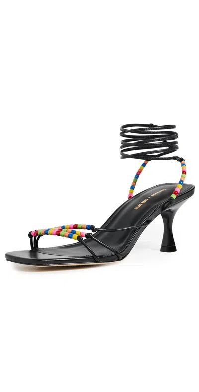 Larroude X Ciao Lucia Eloisa Sandals Calf Skin Black