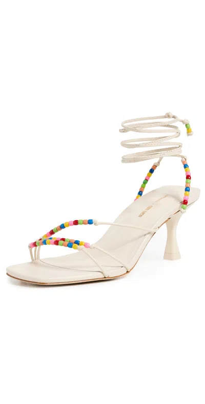 Larroude X Ciao Lucia Eloisa Sandals Calf Skin Ivory