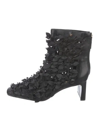 Pre-owned Larroude X Jonathan Cohen Leather Boots In Black