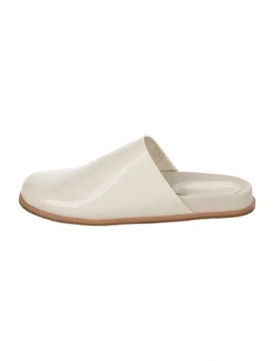Pre-owned Larroude X Kenneth Cole Patent Leather Mules In Neutrals