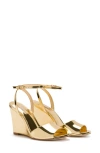 Larroude Yves Wedge Sandal In Gold