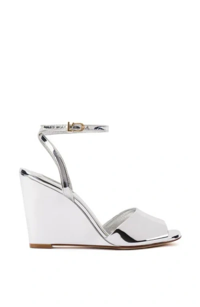Larroude Larroudé Yves Wedge In Silver