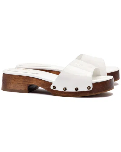 Larroude Zuzi Patent Mule In White