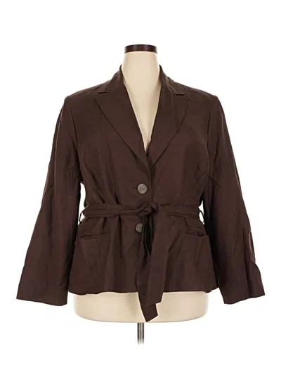 Pre-owned Larry Levine Blazer Jacket In Brown