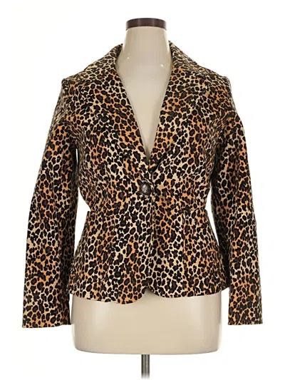 Pre-owned Larry Levine Blazer Jacket In Gold