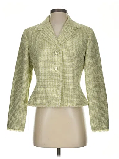 Pre-owned Larry Levine Blazer Jacket In Green