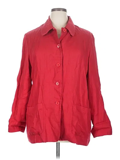 Pre-owned Larry Levine Blazer Jacket In Red