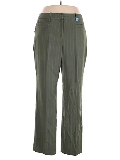 Pre-owned Larry Levine Casual Pants In Green