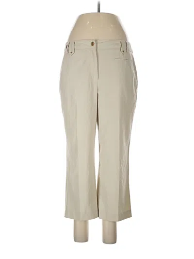 Pre-owned Larry Levine Casual Pants In Ivory