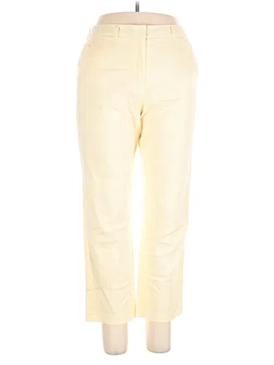 Pre-owned Larry Levine Casual Pants In Ivory