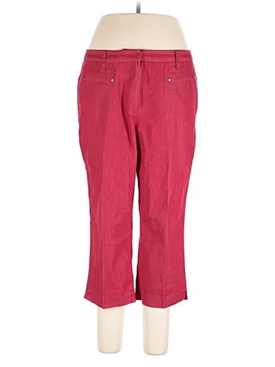 Pre-owned Larry Levine Casual Pants In Red