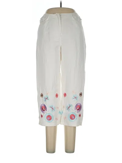 Pre-owned Larry Levine Casual Pants In White