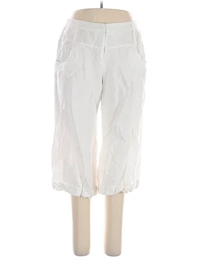 Pre-owned Larry Levine Casual Pants In White