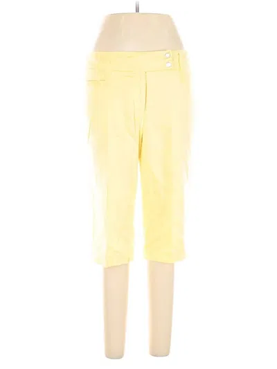 Pre-owned Larry Levine Casual Pants In Yellow