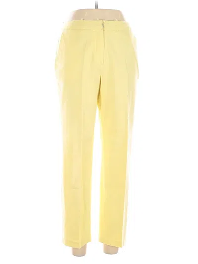 Pre-owned Larry Levine Casual Pants In Yellow