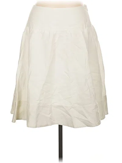 Pre-owned Larry Levine Casual Skirt In Ivory
