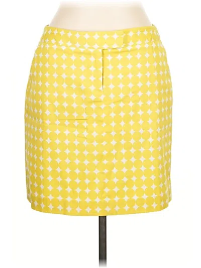 Pre-owned Larry Levine Casual Skirt In Yellow