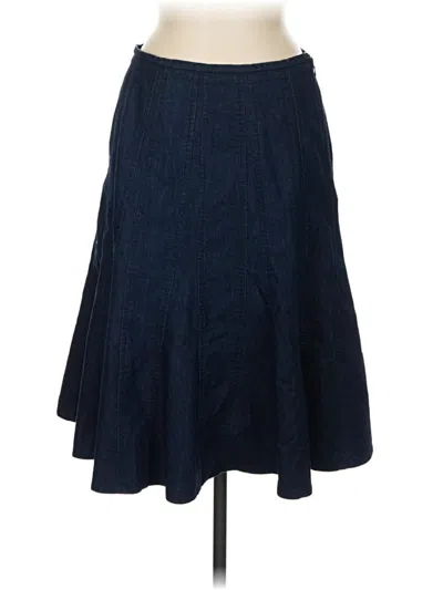 Pre-owned Larry Levine Denim Skirt In Blue