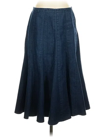 Pre-owned Larry Levine Denim Skirt In Blue