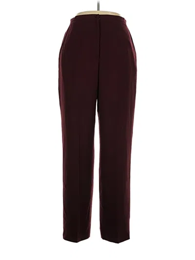 Pre-owned Larry Levine Dress Pants In Burgundy