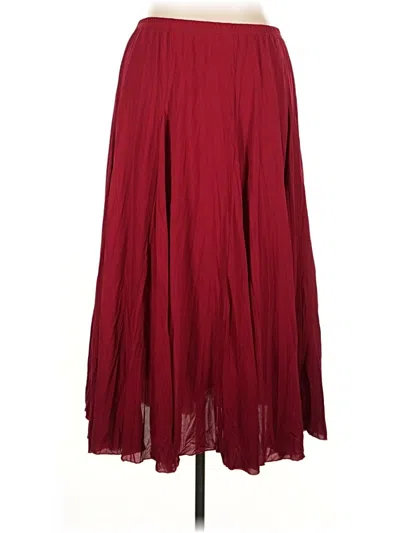Pre-owned Larry Levine Formal Skirt In Burgundy