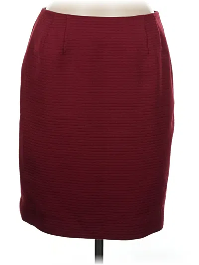 Pre-owned Larry Levine Formal Skirt In Burgundy