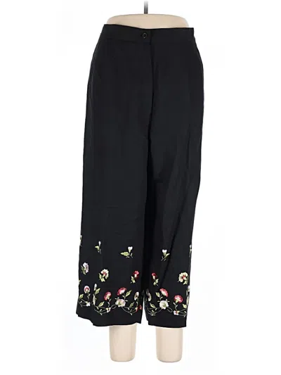 Pre-owned Larry Levine Linen Pants In Black