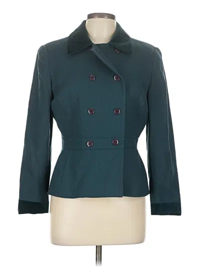 Pre-owned Larry Levine Wool Blazer Jacket In Blue