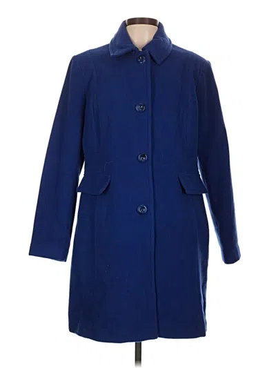 Pre-owned Larry Levine Wool Coat In Blue