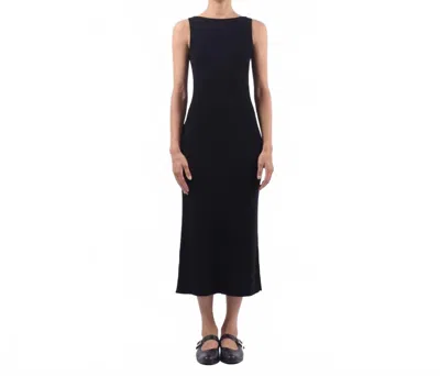 Lars Andersson Boat Neck Sleeveless Maxi Dress In Black