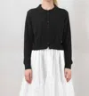 Lars Andersson Cropped Cardigan With Collar In Black