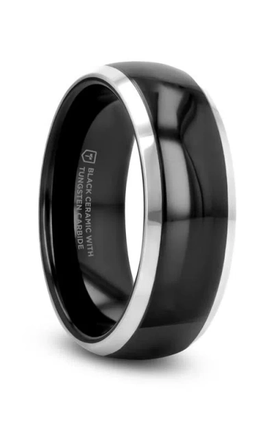 Larson Jewelers Carrera Domed Ceramic Tungsten Wedding Band
